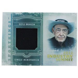 Doyle Brunson Sportkings 2012 Summit Las Vegas Tournament Worn Shirt Card #14/20